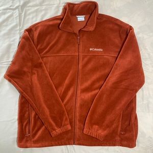 Men’s XXL Columbia Fleece Zip Jacket - burnt orange
